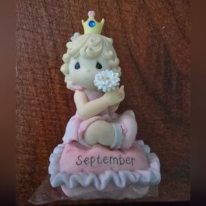 Precious Moments Pink, Cream & Gold September Princess Figurine